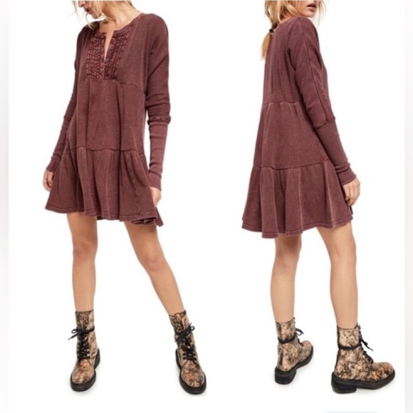 Free People Jolene Mini Thermal Dress - Picture 3 of 10